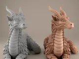 3D Dragon Sculpture Model for Home Decor - STL File-1