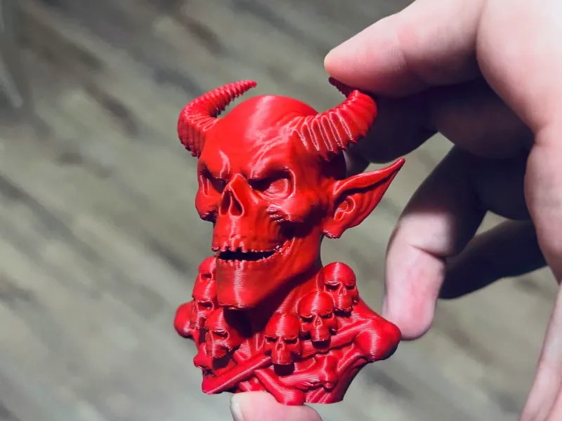 Bone collector demon Halloween head stand
