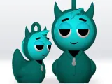 New Sprunki Duck STL file 3D Model Character Obj, Sprunki-0