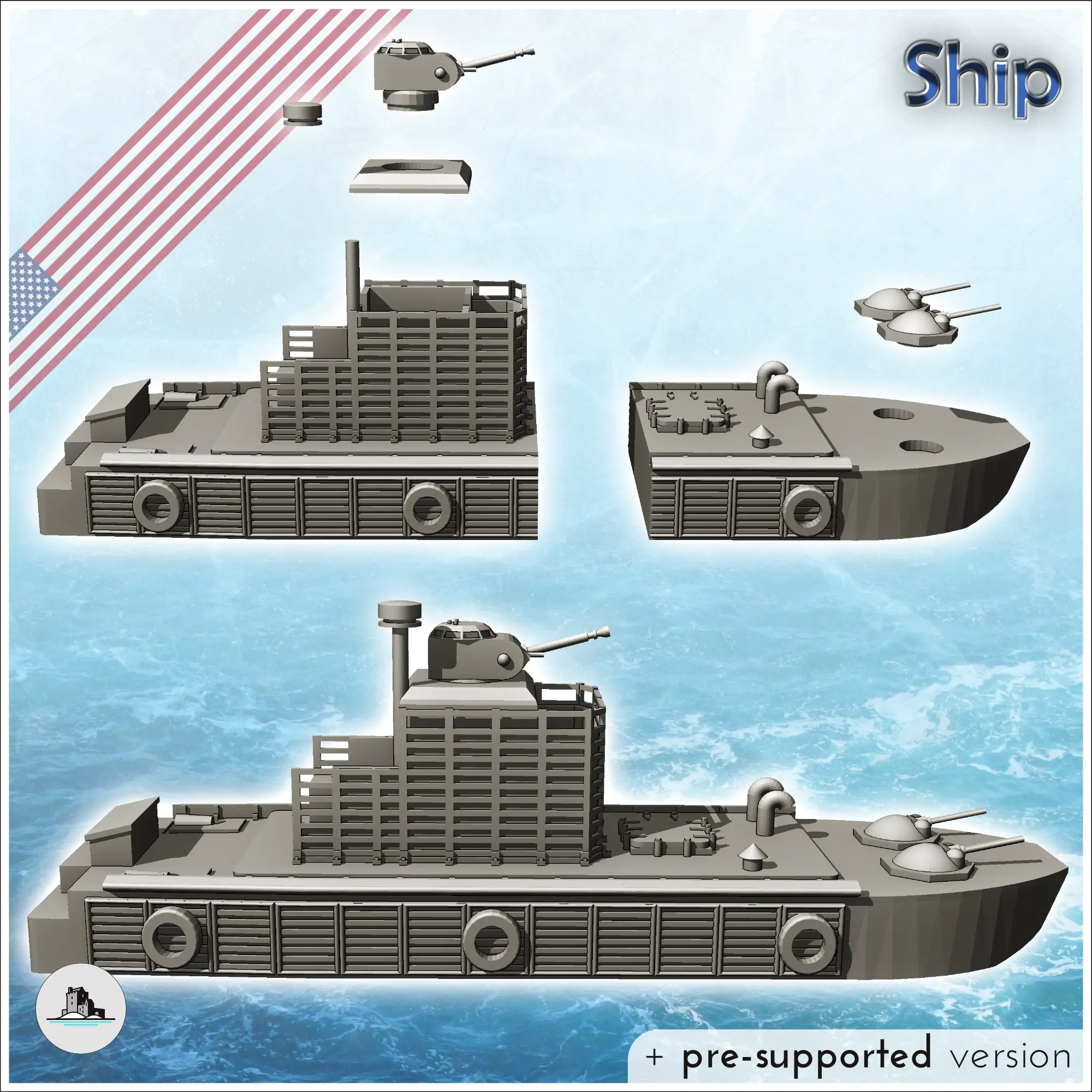 LMC-6 ATC Zippo Flamethrower patrol boat - miniatures warham