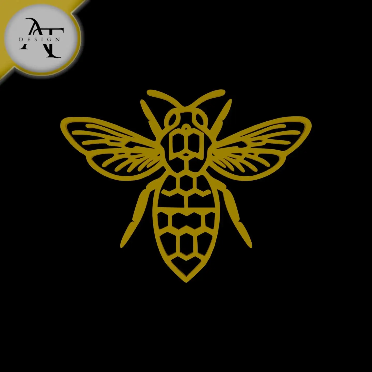 Bee - Line Art - 2D Wall Art Decor