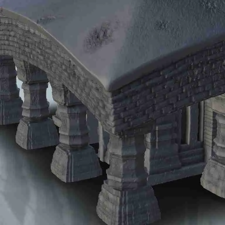 Indian temple with pillars 13 - miniatures warhammer terrain