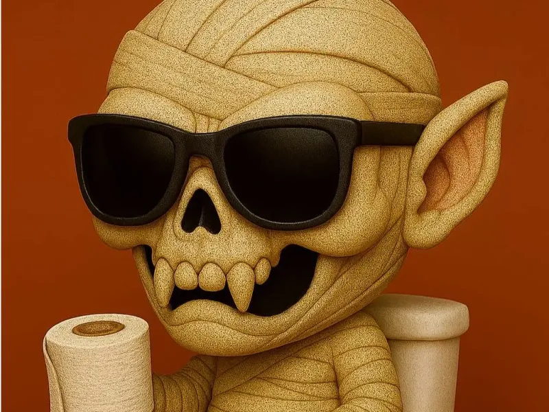 MOMIA EN WC