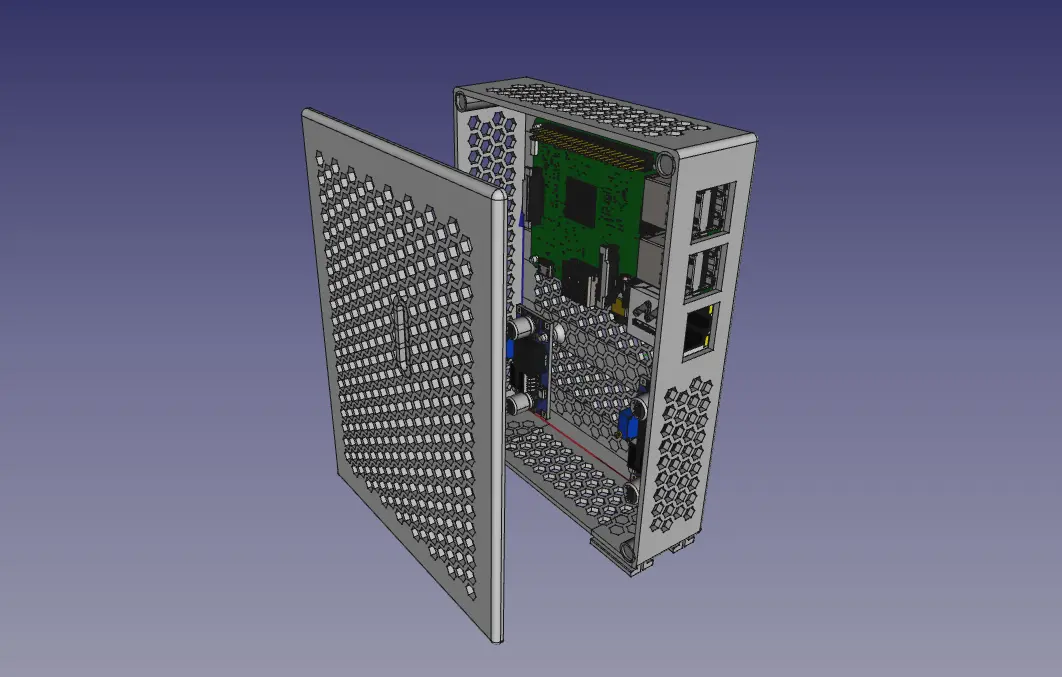 Octoprint case for Raspberry Pi 3B+ and DC-DC step down