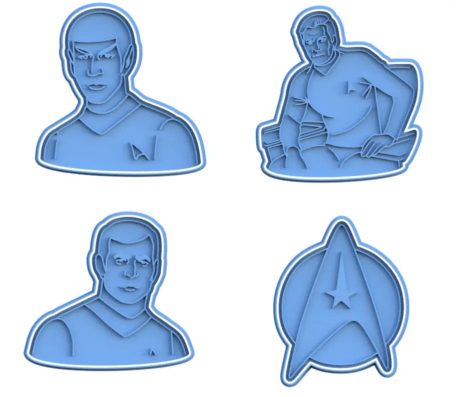 Star Trek cookie cutter set of 4