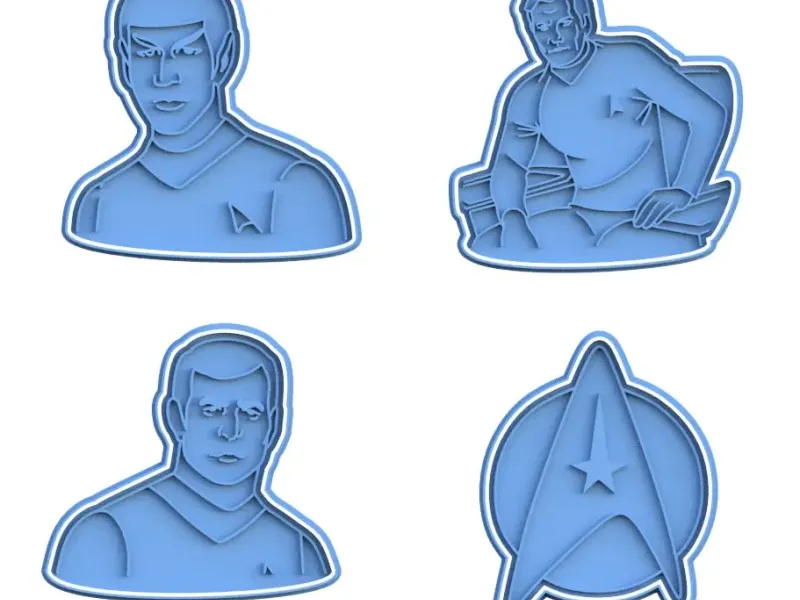 Star Trek cookie cutter set of 4