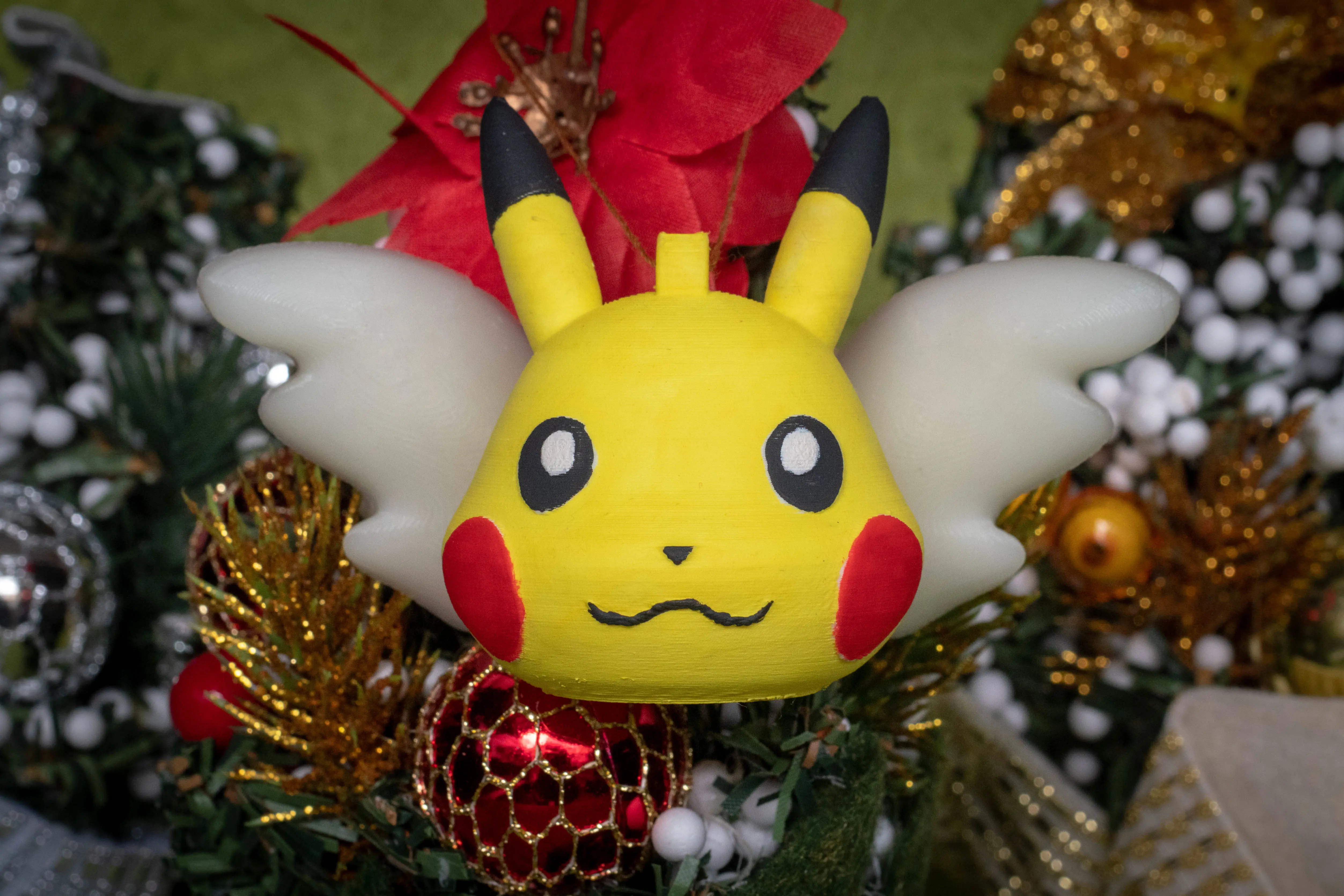 FanArt do Anjo Pikachu - Decoração de árvore de Natal/Ornamento/Babela