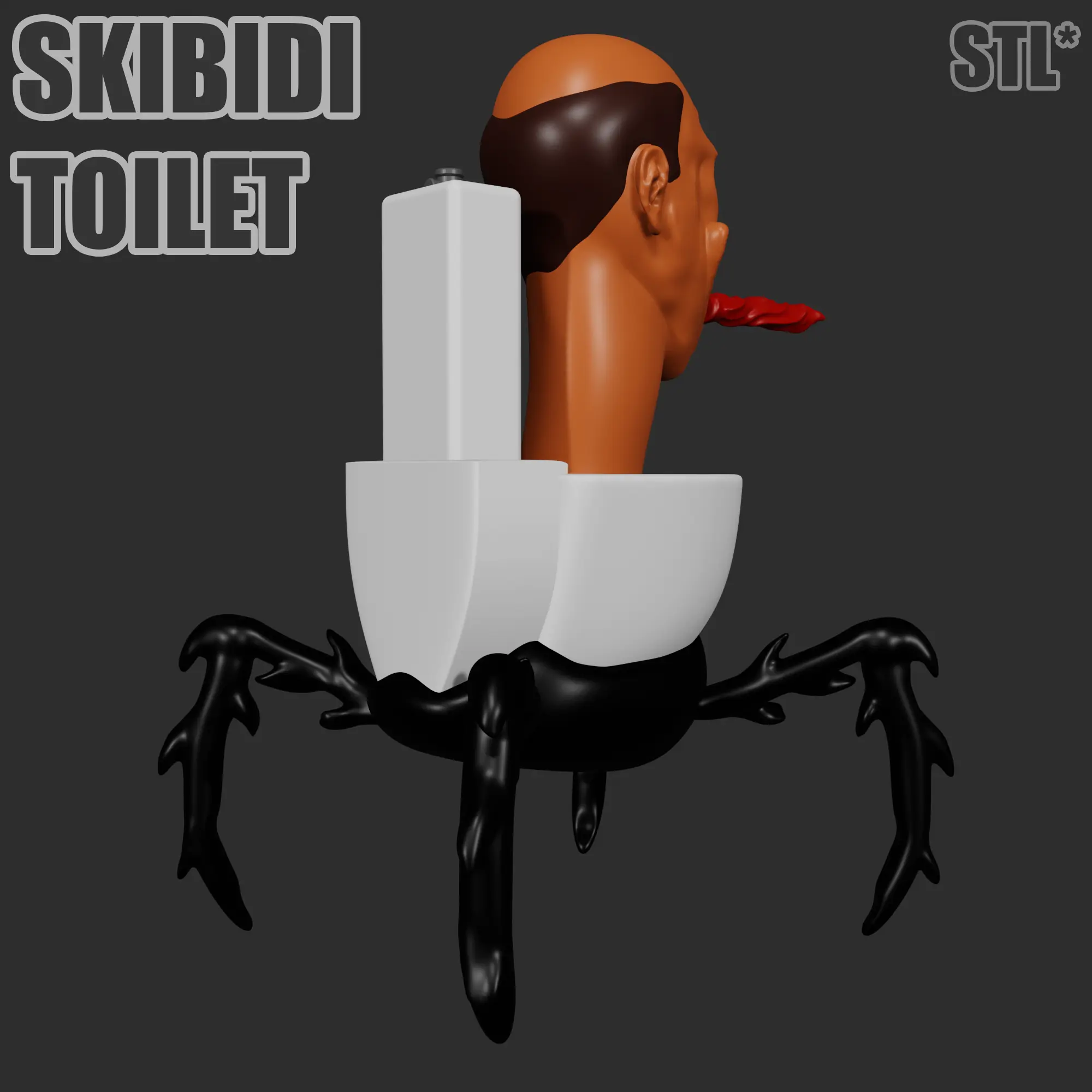 SKIBIDI TOILET - PARASITIC TOILET | 3D FAN ART | 3D models download |  Creality Cloud