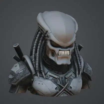 Modern bust of a predator