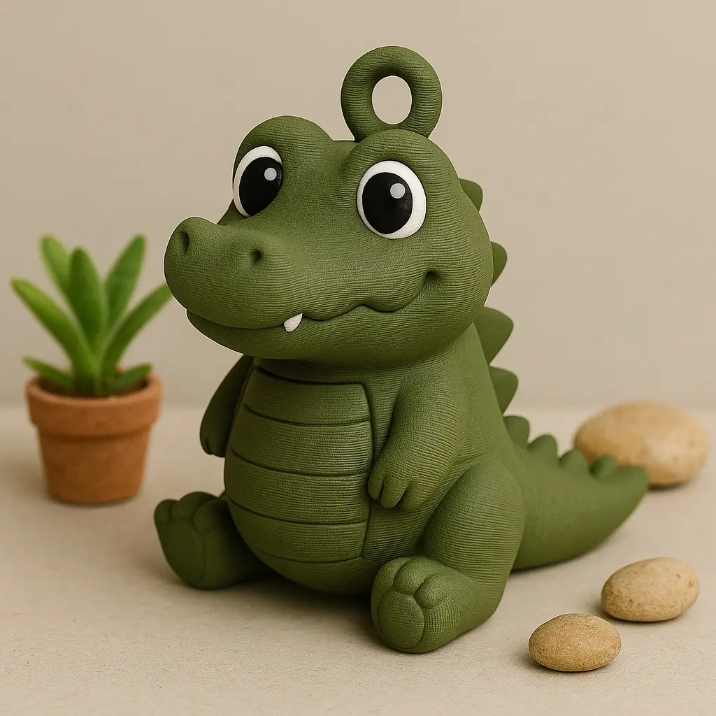 Cute Crocodile Keychain