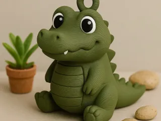 Cute Crocodile Keychain