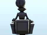 Alien scientist with cranial antennas and high-tech chair (2-5