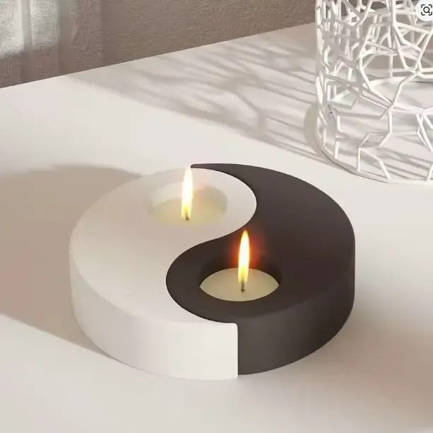 Porta-Velas Yin-Yang: Equilíbrio, Harmonia e Luz na Sua Deco