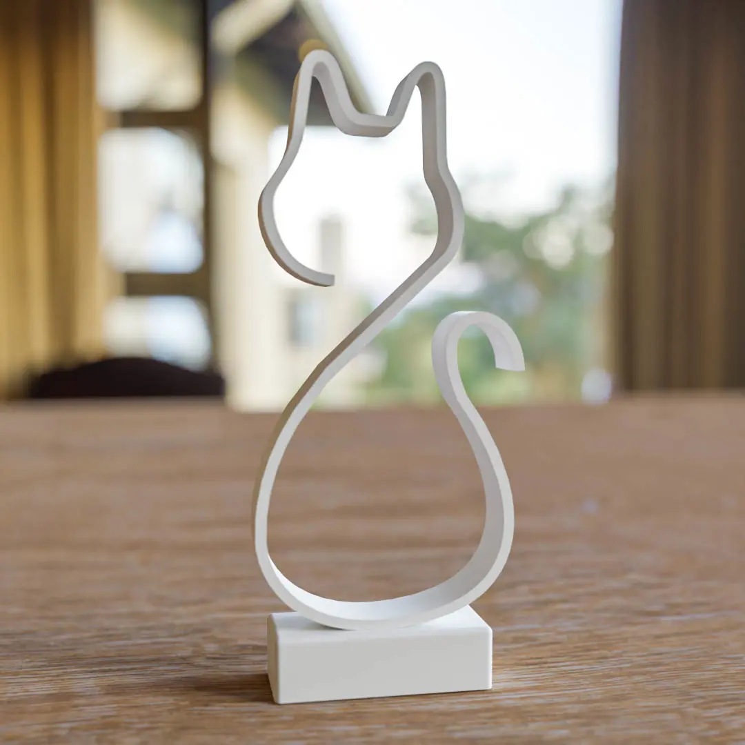Cat Ornament - Line Art