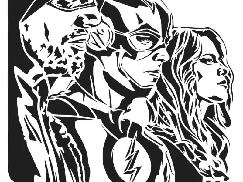 DC CW Heroes stencil