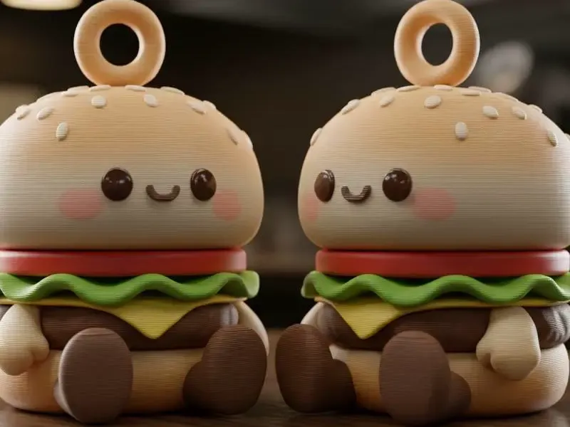 hamburger keychain