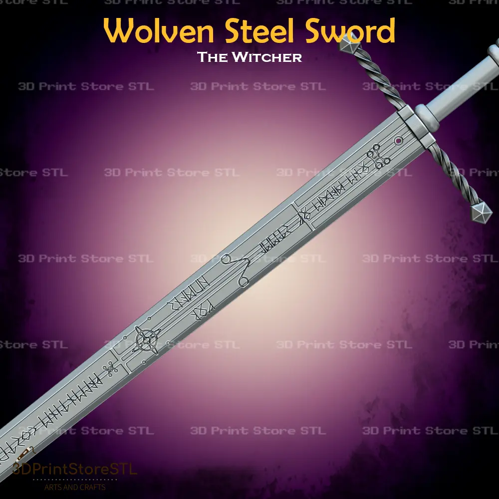 Wolven Steel Sword Cosplay The Witcher - Fichier STL