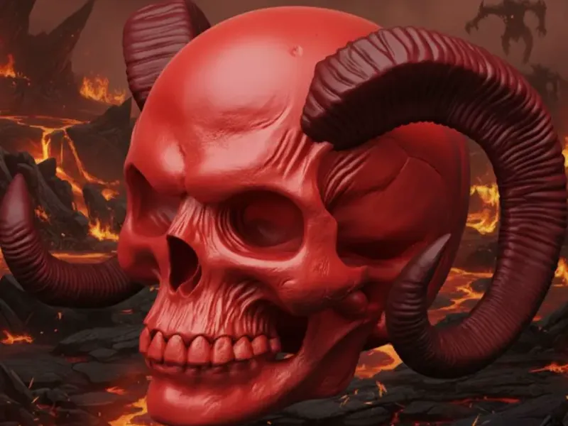 HORNED DEMON SKULL