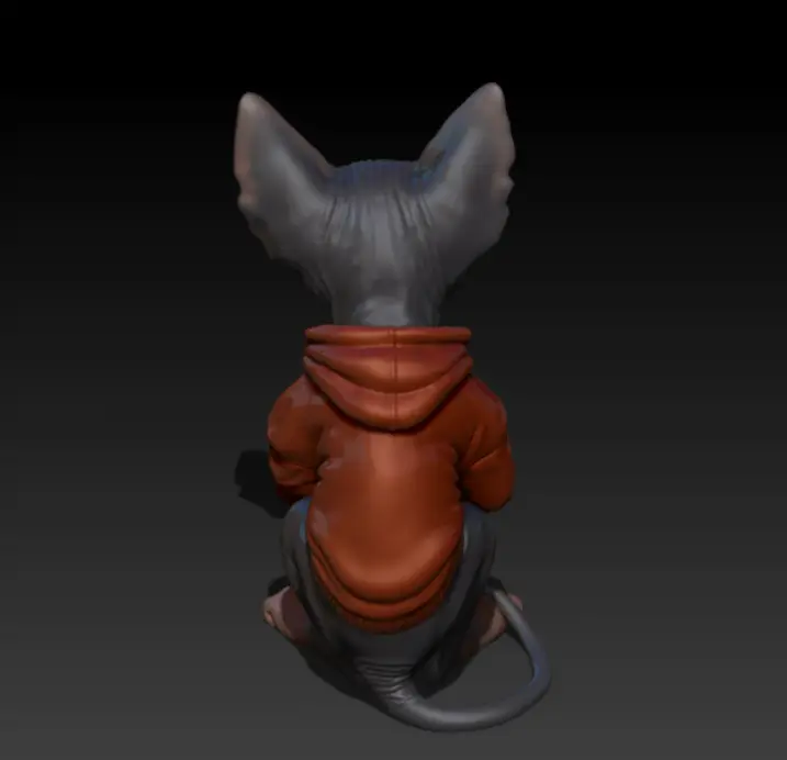 Other STL Download - SPHYNX WITH JACKET AND DRAWSTRINGSby Bacterio Desing3D