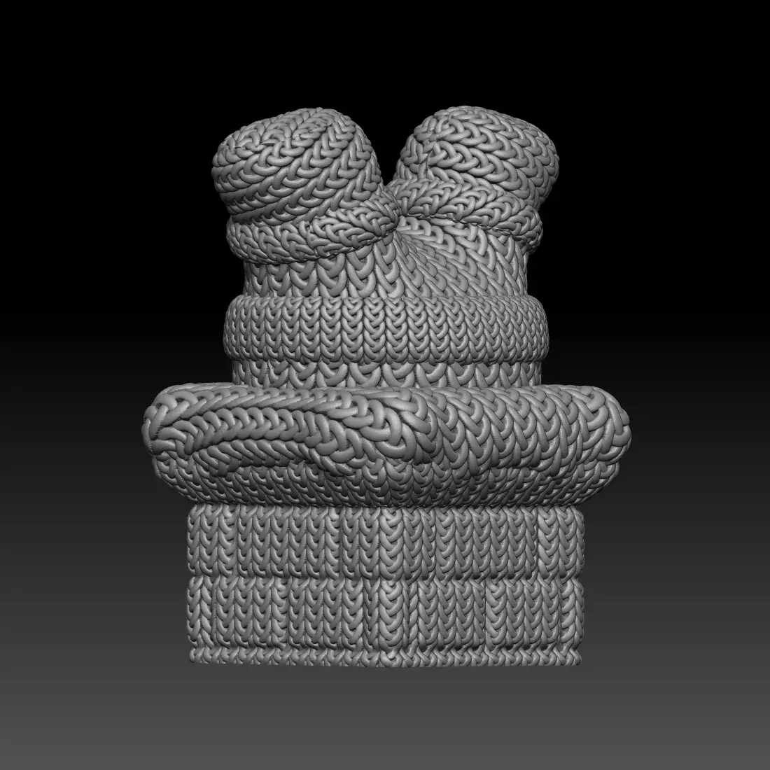 Knitted Santa In Chimney