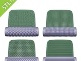 Basic Textures Clay Rollers, stripes, grooves, Set 34-1