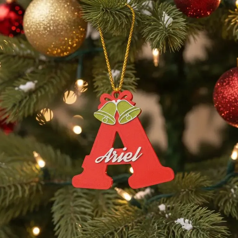 christmas ornament letter A