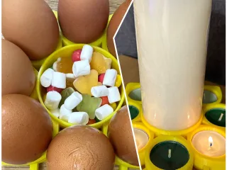 Flower easter eggs holder