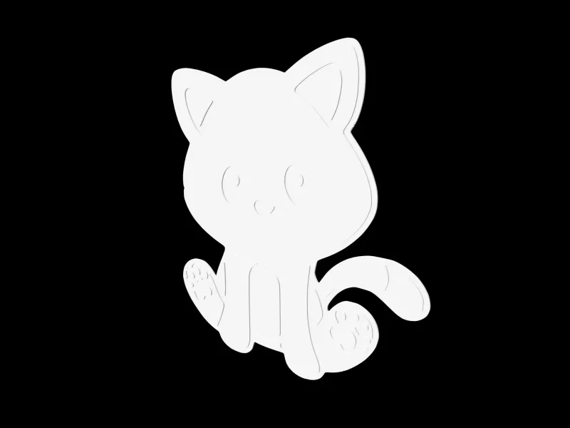 Farm Animal - Sitting Kitten - Wall Art