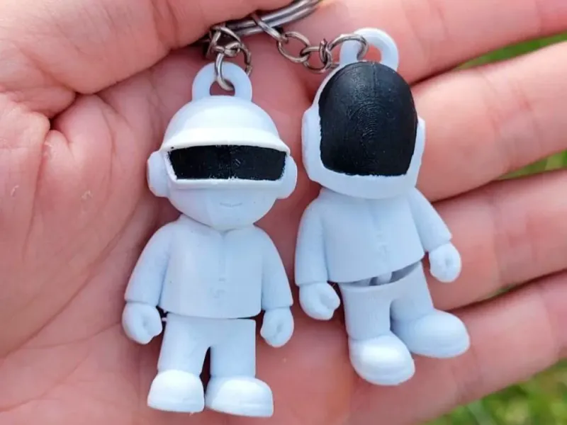 DAFT PUNK CUTE FLEXI KEYCHAIN PRINT IN PLACE