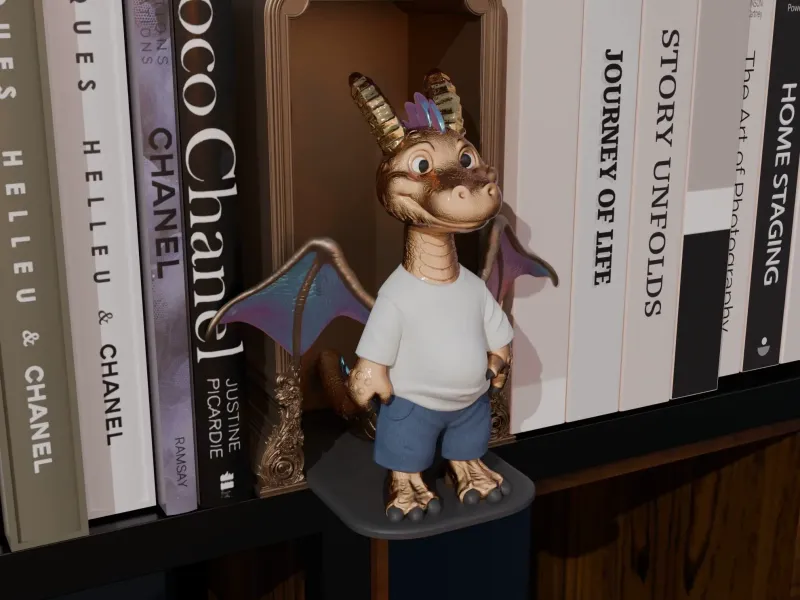 Cute Dragon Book Nook