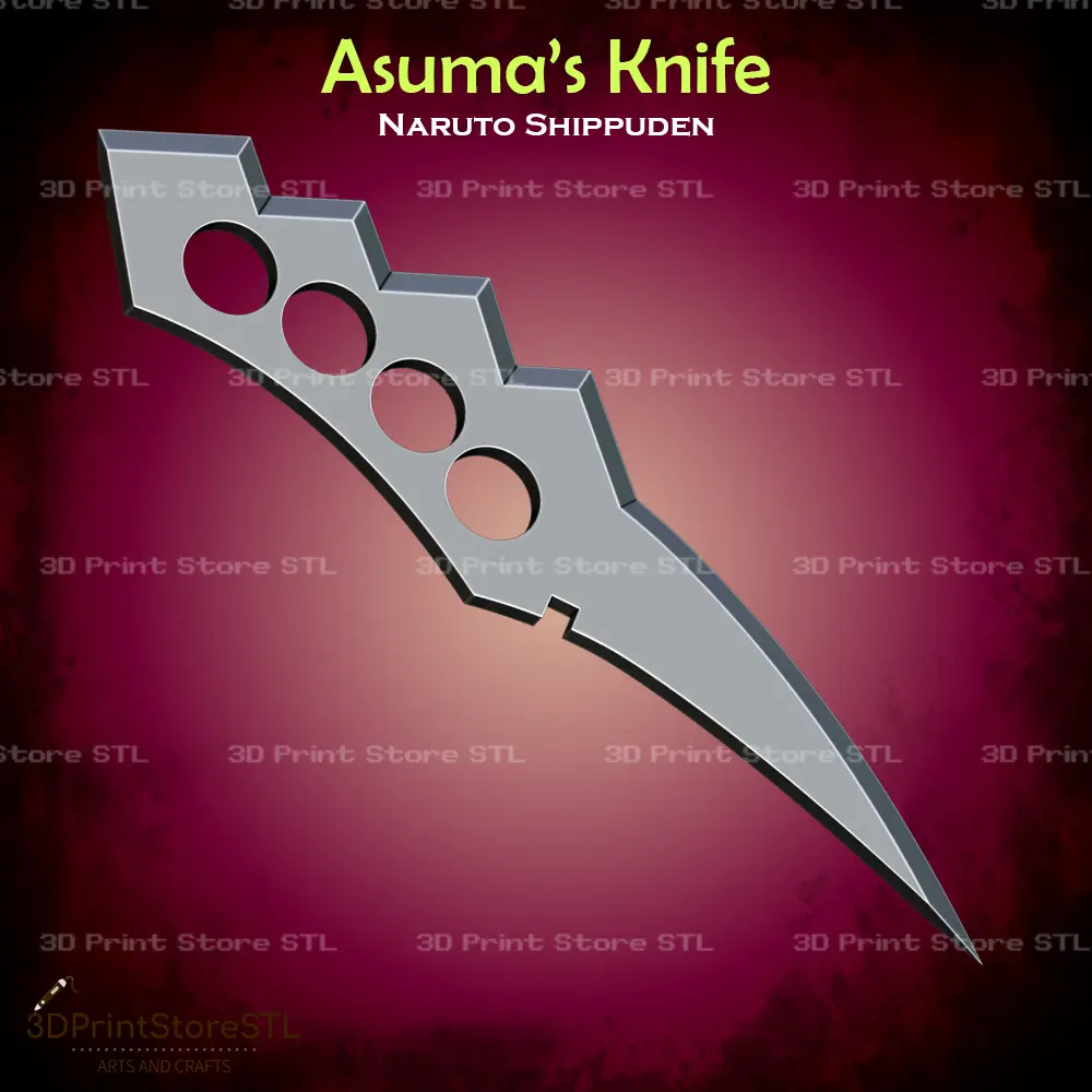 Asuma Knife Cosplay Naruto - Fișier STL