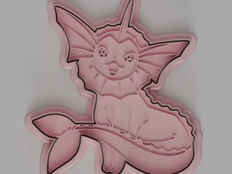 Vaporeon Cookie Cutter + Stamp