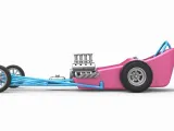 Front engine old school dragster with shell V5 Scale 1:25-4
