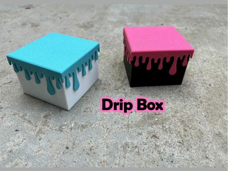 Boîte à couvercle effet goutte