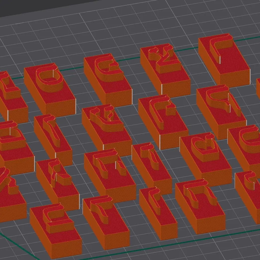 Hebrew Letter Stamps