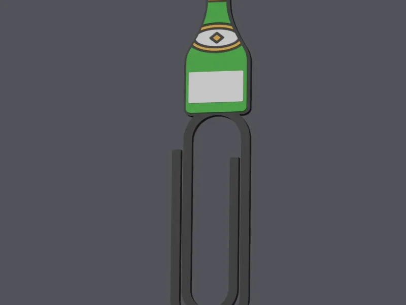 Champagne Bottle - PaperClip v2
