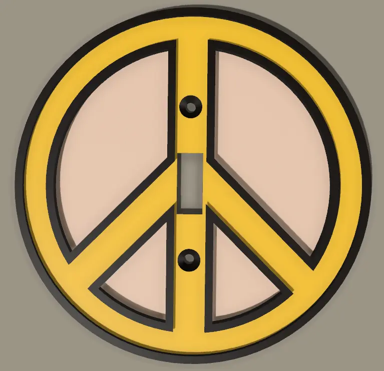 Peace Sign Light Switch Cover