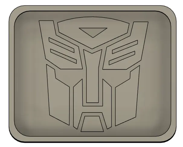 TRANSFORMERS AUTOBOT LOGO COIN DUMP TRAY STL FILE | EASY 3D