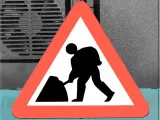 Men At Work Road Sign-1
