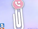 Paperclip WhatsApp love - bookmark-0