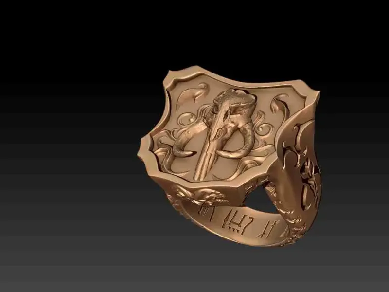 The Mandalorian Mythosaur Men's Ring Signet