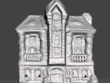 Christmas village SCHOOL with openings for lights-0