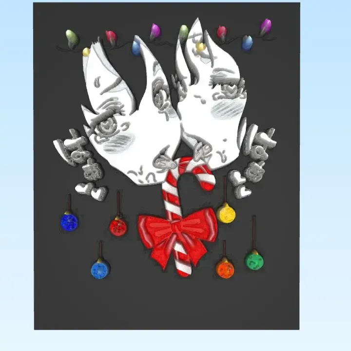 Ahegao 3d christmas Art