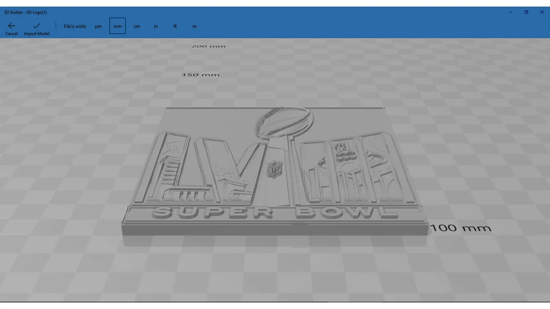 3D Super Bowl LVIII logo