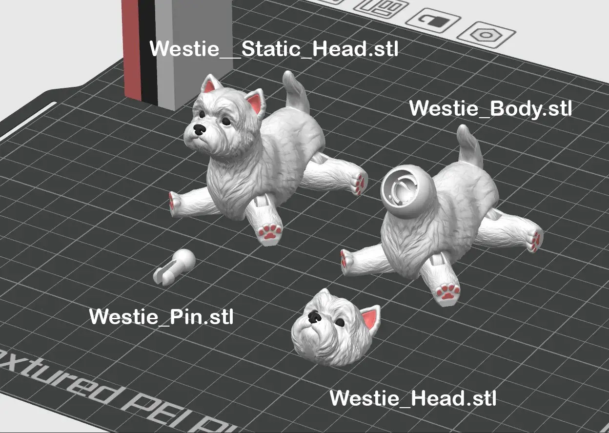 Westie - West Highland White Terrier the realistic flexi toy