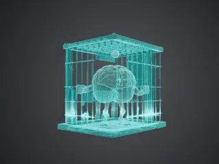 Brain in Cage Book Nook Design