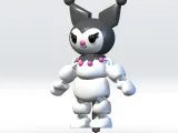 Sanrio Kuromi MultiColor Flexi STL file 3mf Articulated 3D-2