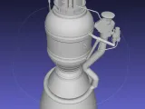 Space-X Merlin 1D Rocket Engine Printable Desk Model-5