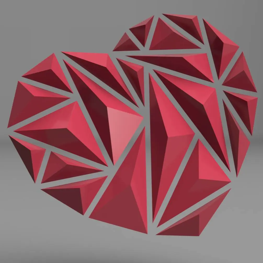 Heart – triangular needle (pyramids)