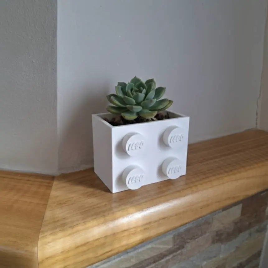 Lego Brick Flower Vase / Pen Holder 2x2